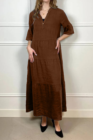 Shirt dress with volant