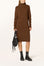 Knitted dress with stand-up collar