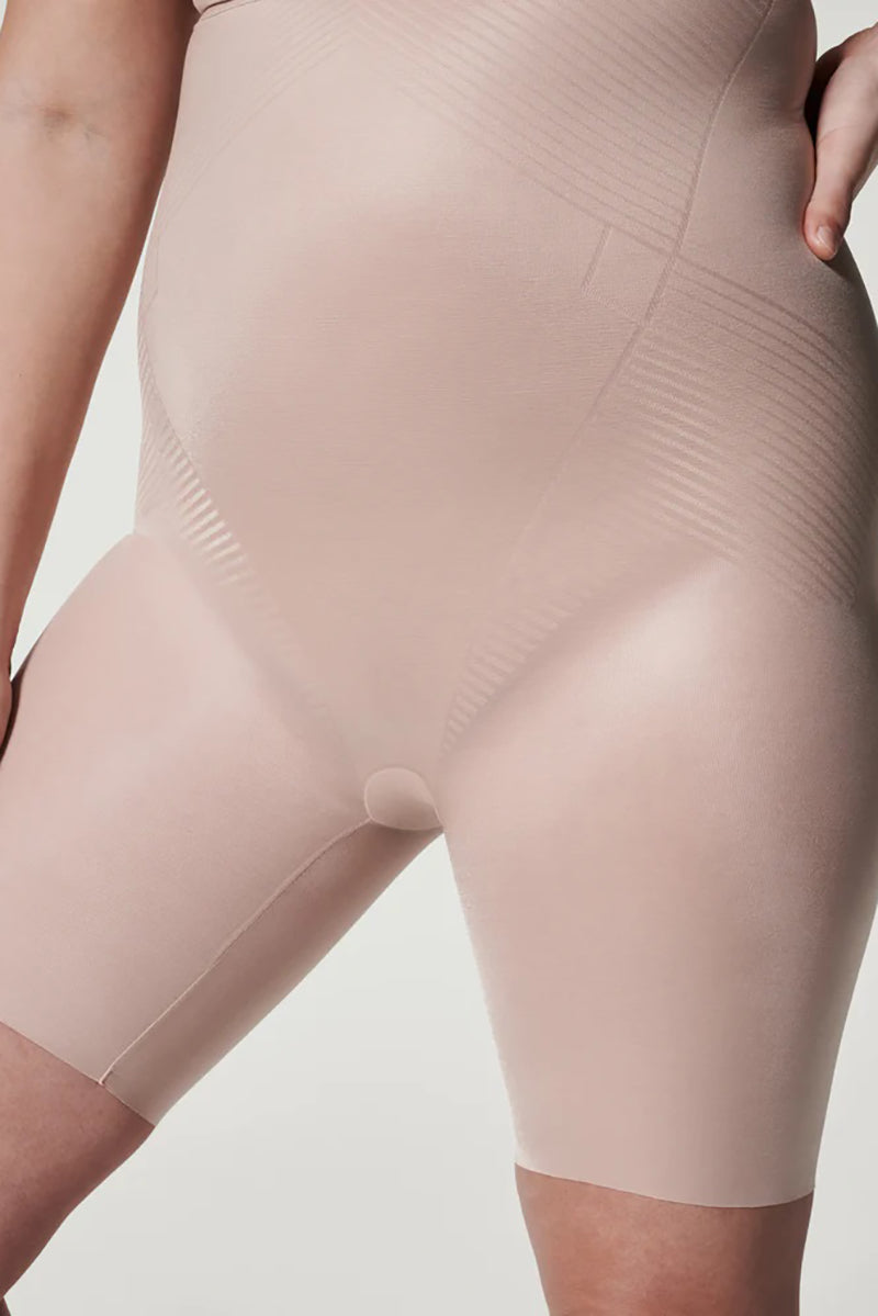 High waisted mid thigh short