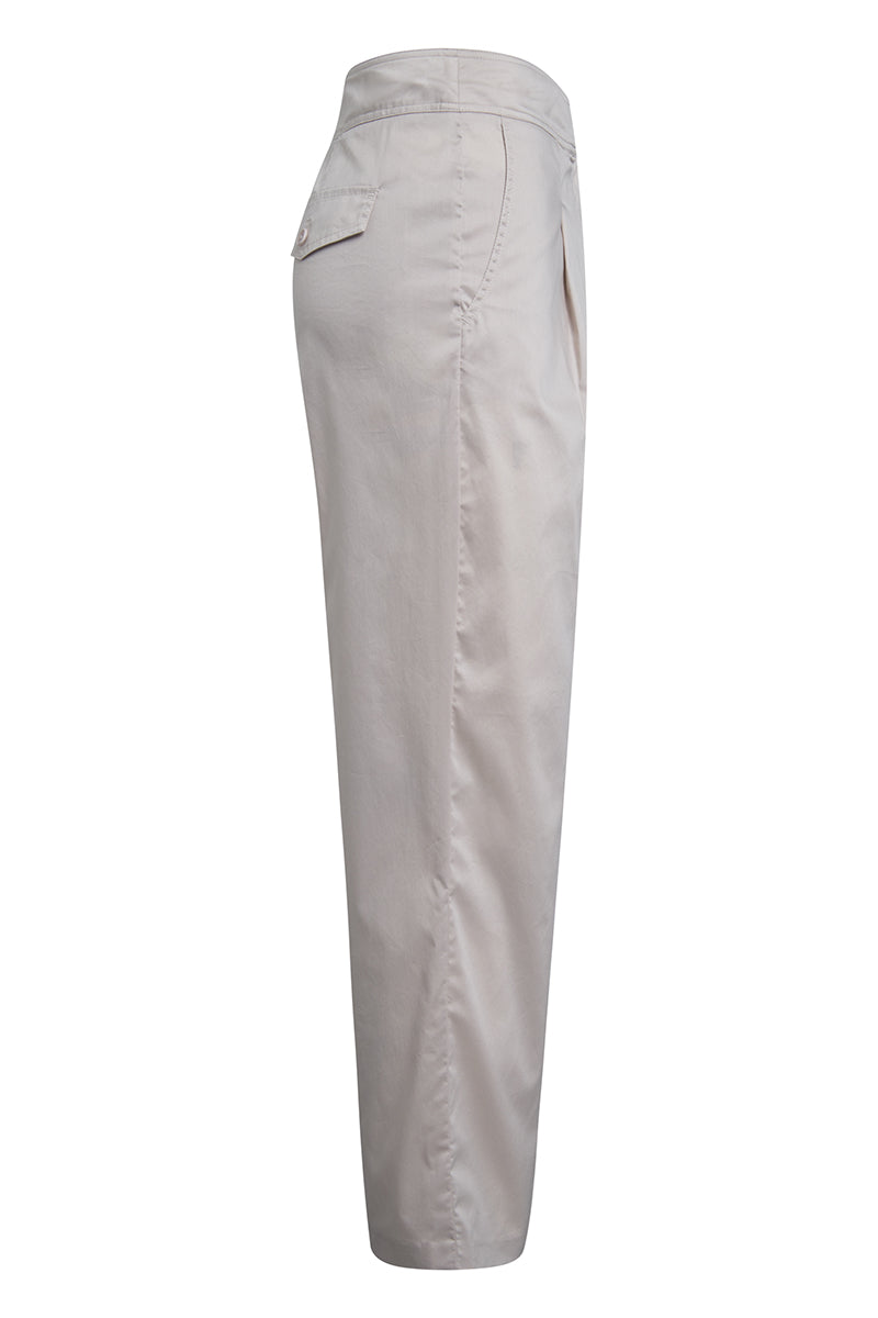 Trouses with side belt