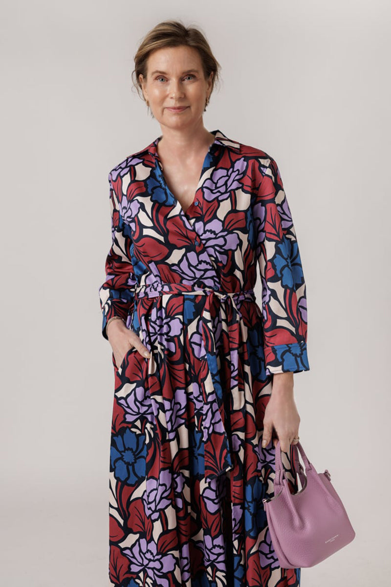 Long dress with blossom print