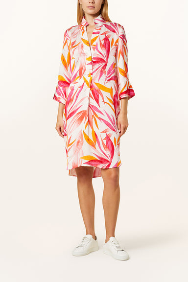 Dress with tropical print