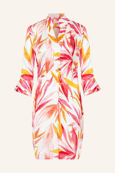 Dress with tropical print