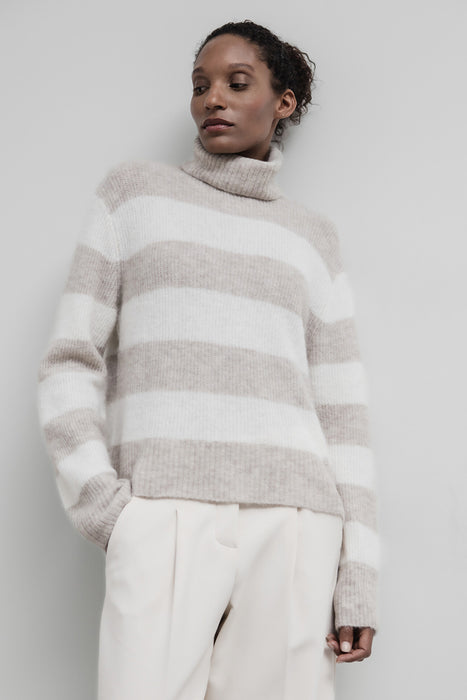 MMAidy Thora Stripe Rollneck Knit