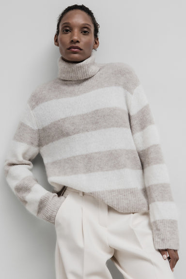 MMAidy Thora Stripe Rollneck Knit