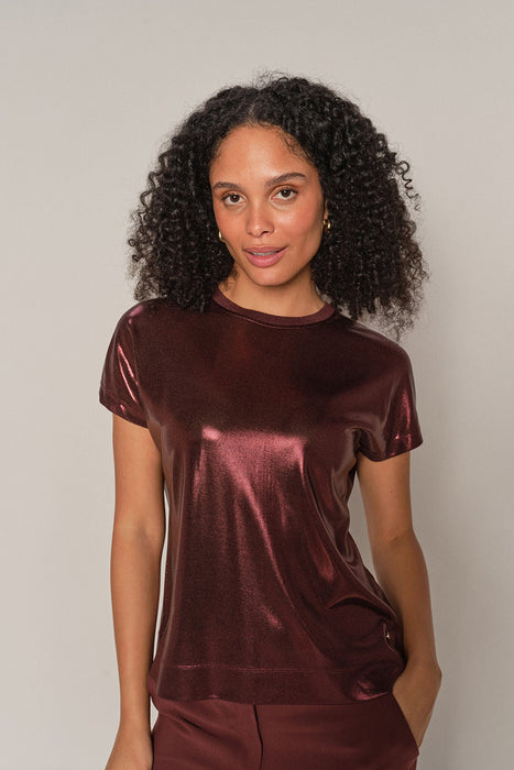 MMNivola O-neck Metallic Tee