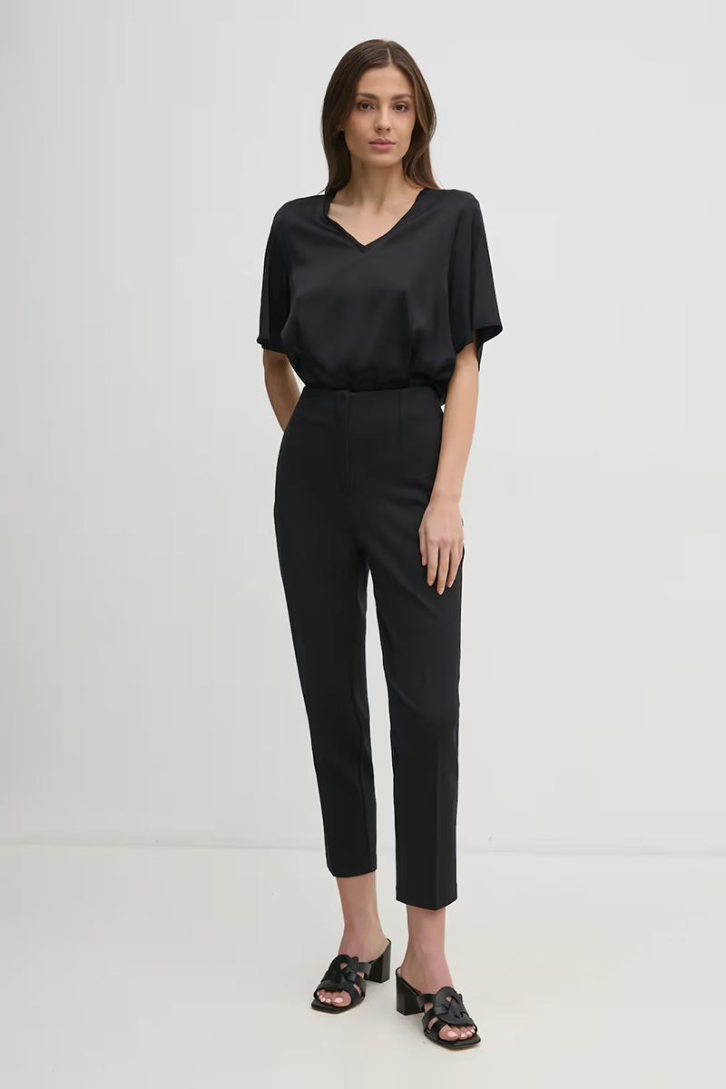 MMEvie V-Neck Satin Blouse