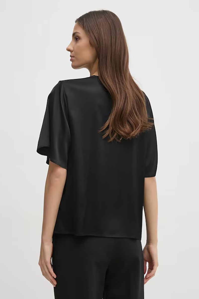 MMEvie V-Neck Satin Blouse
