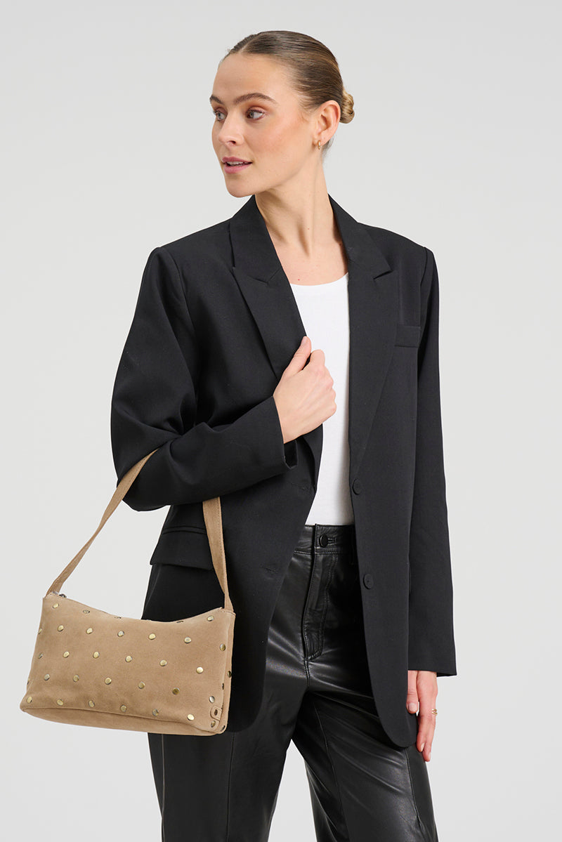 Amsterdam small suede handbag
