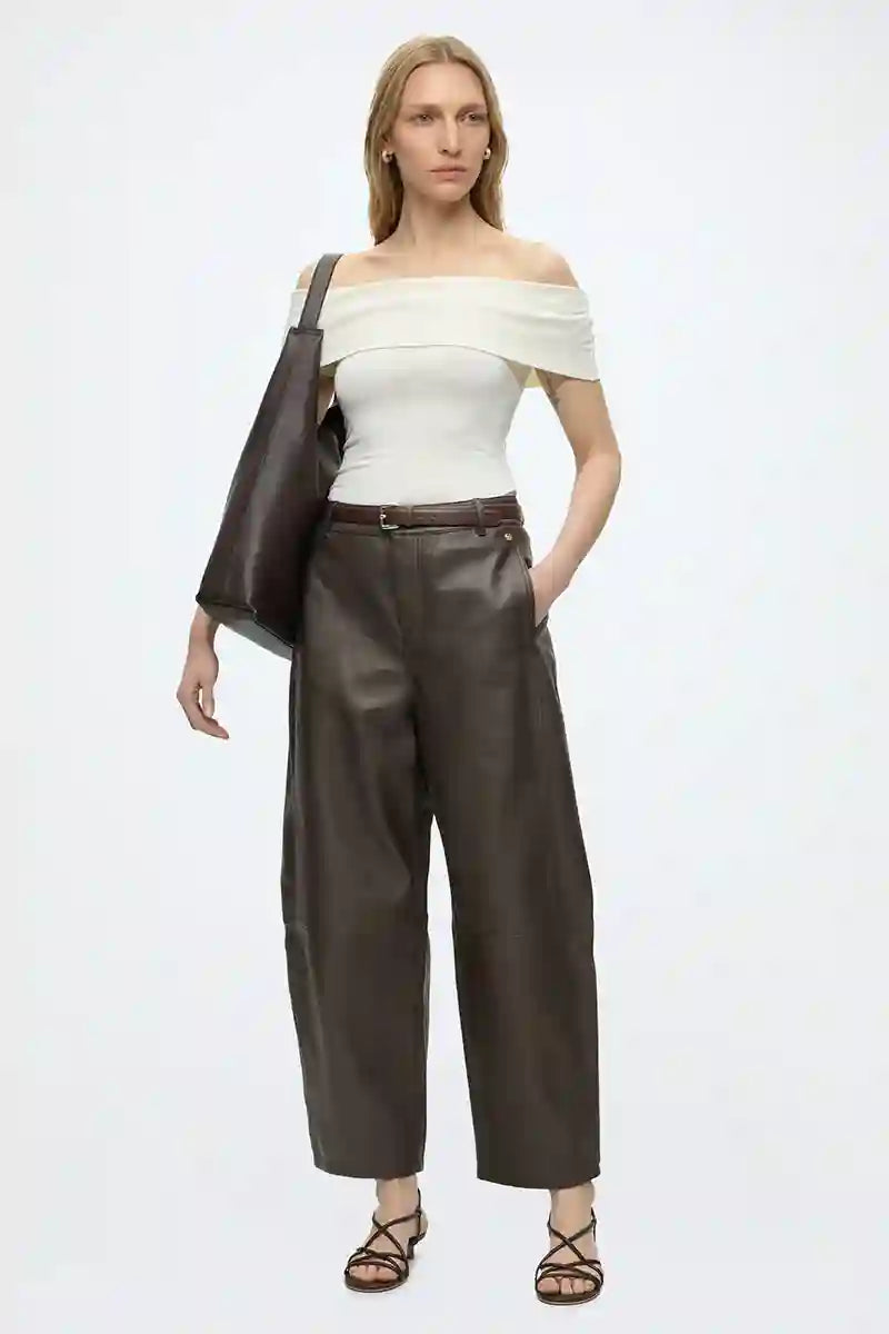 MMBarrel Leather Pant