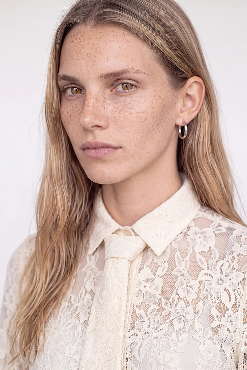 MMKether Lace Tie Shirt