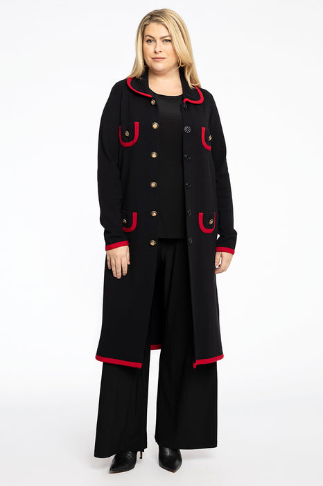 Jacket black and red