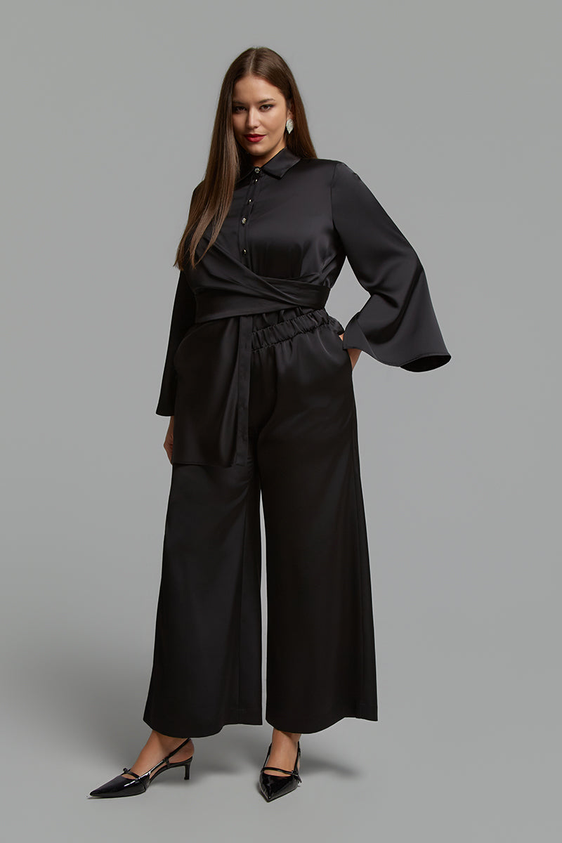 Satin trousers