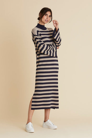 Accept stripe knit dress