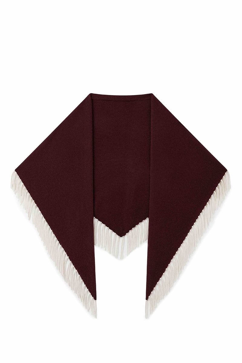 Wool triangle scarf