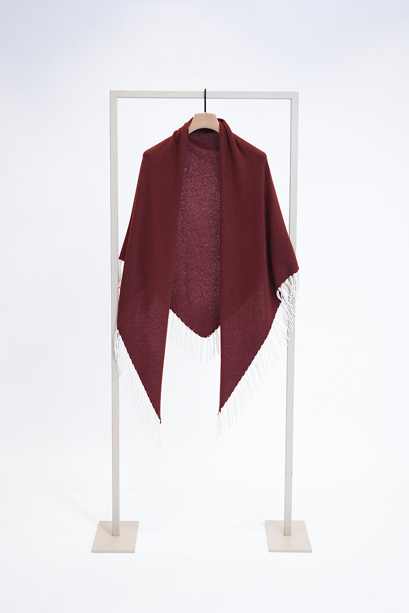 Wool triangle scarf
