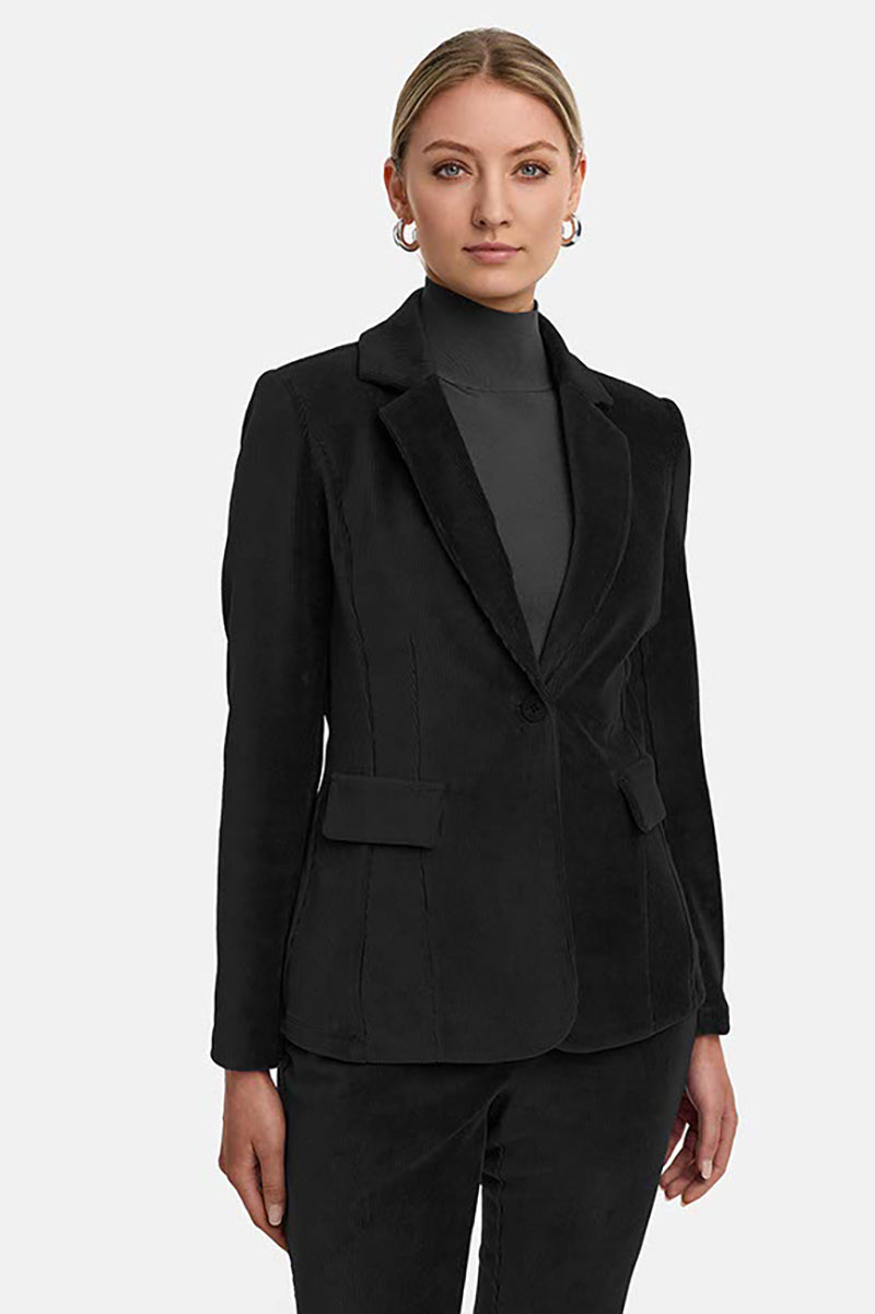 Corduroy jersey blazer