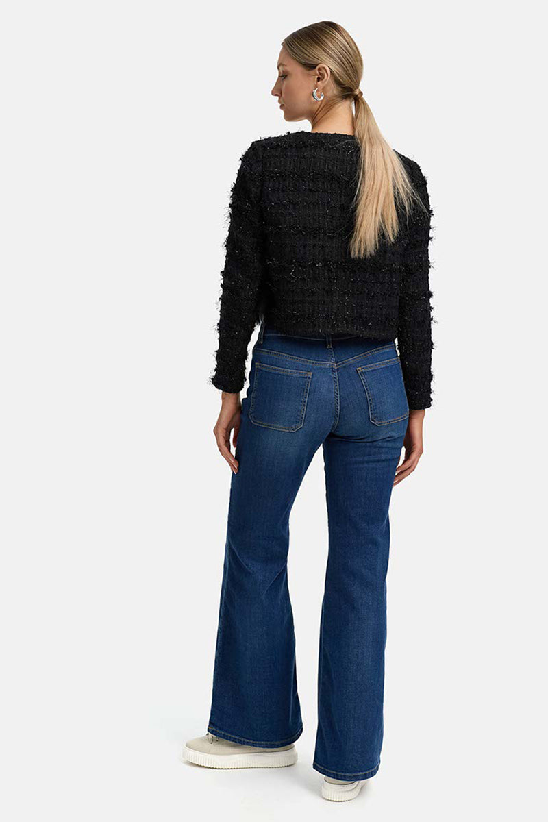 Short jacket in boucle