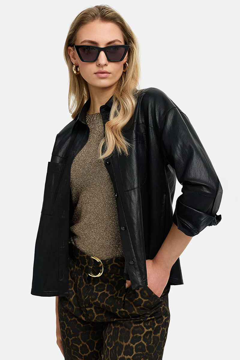 Blouse in vegan leather