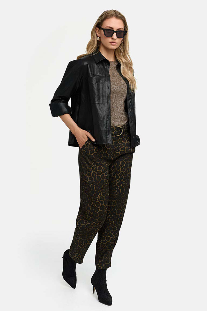 Blouse in vegan leather