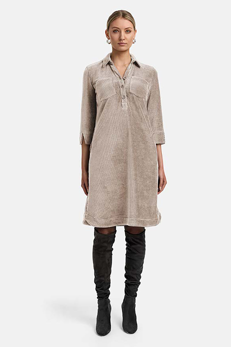Dress in corduroy jersey