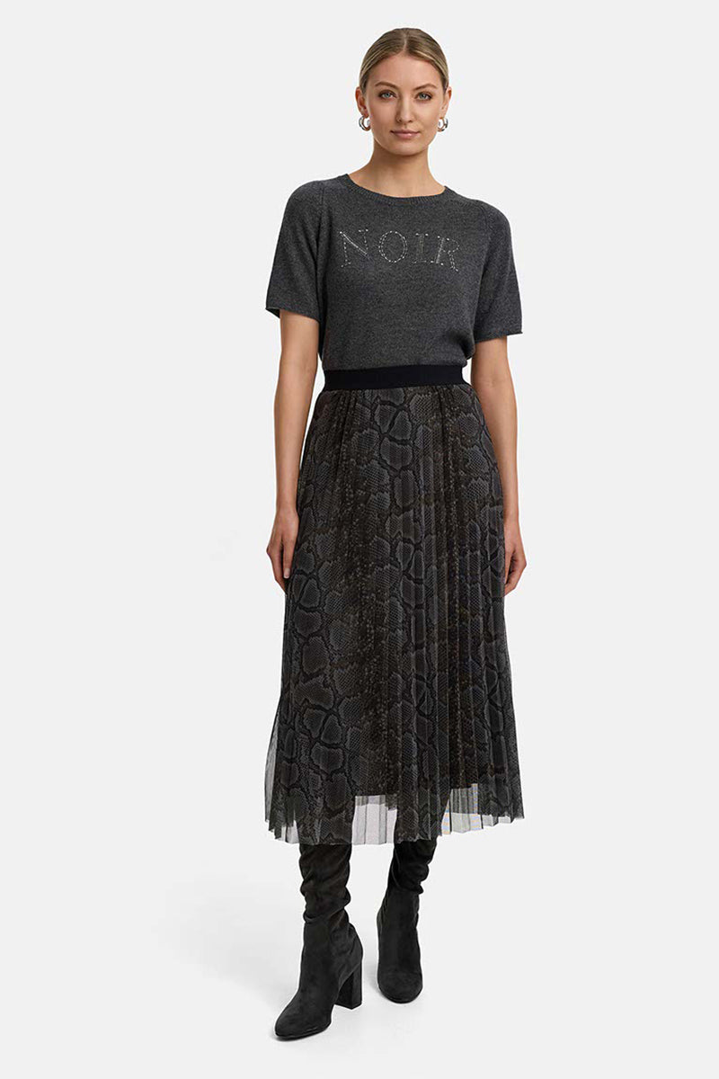 Mesh midi skirt