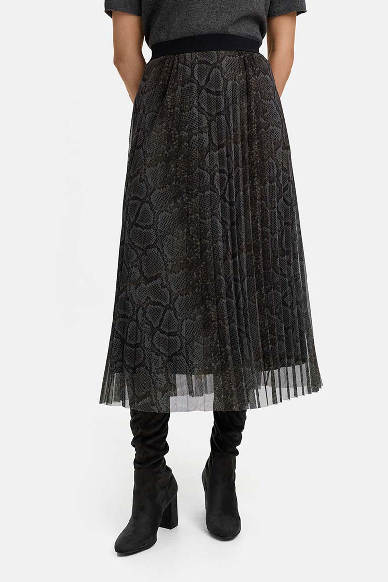 Mesh midi skirt