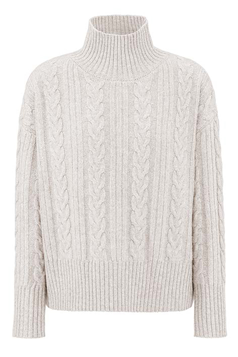 Merino stand-up collar sweater