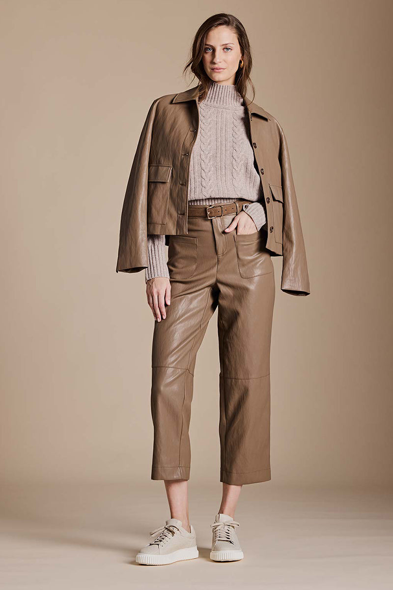 Merino stand-up collar sweater