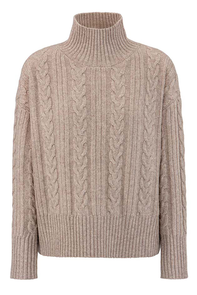 Merino stand-up collar sweater