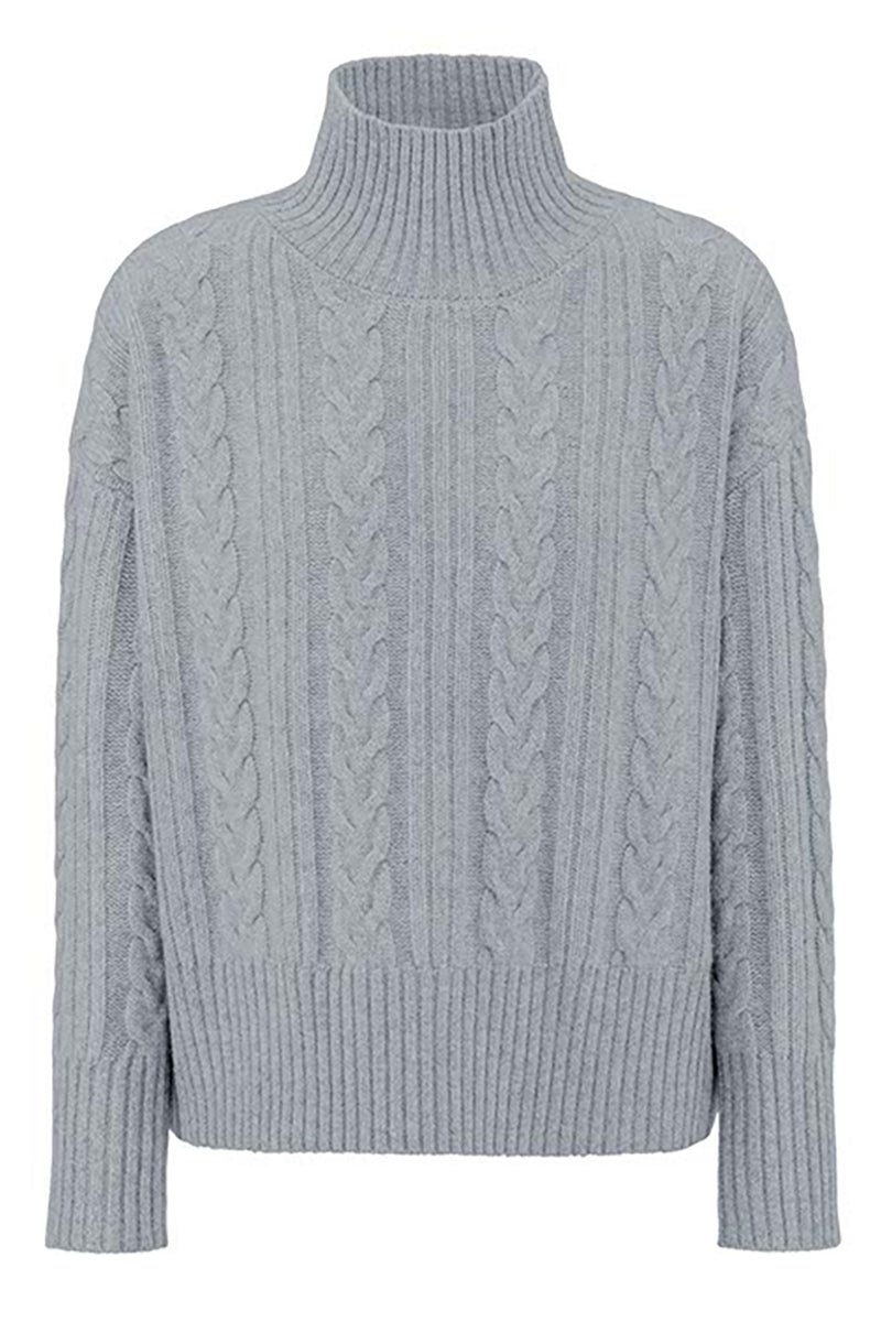 Merino stand-up collar sweater