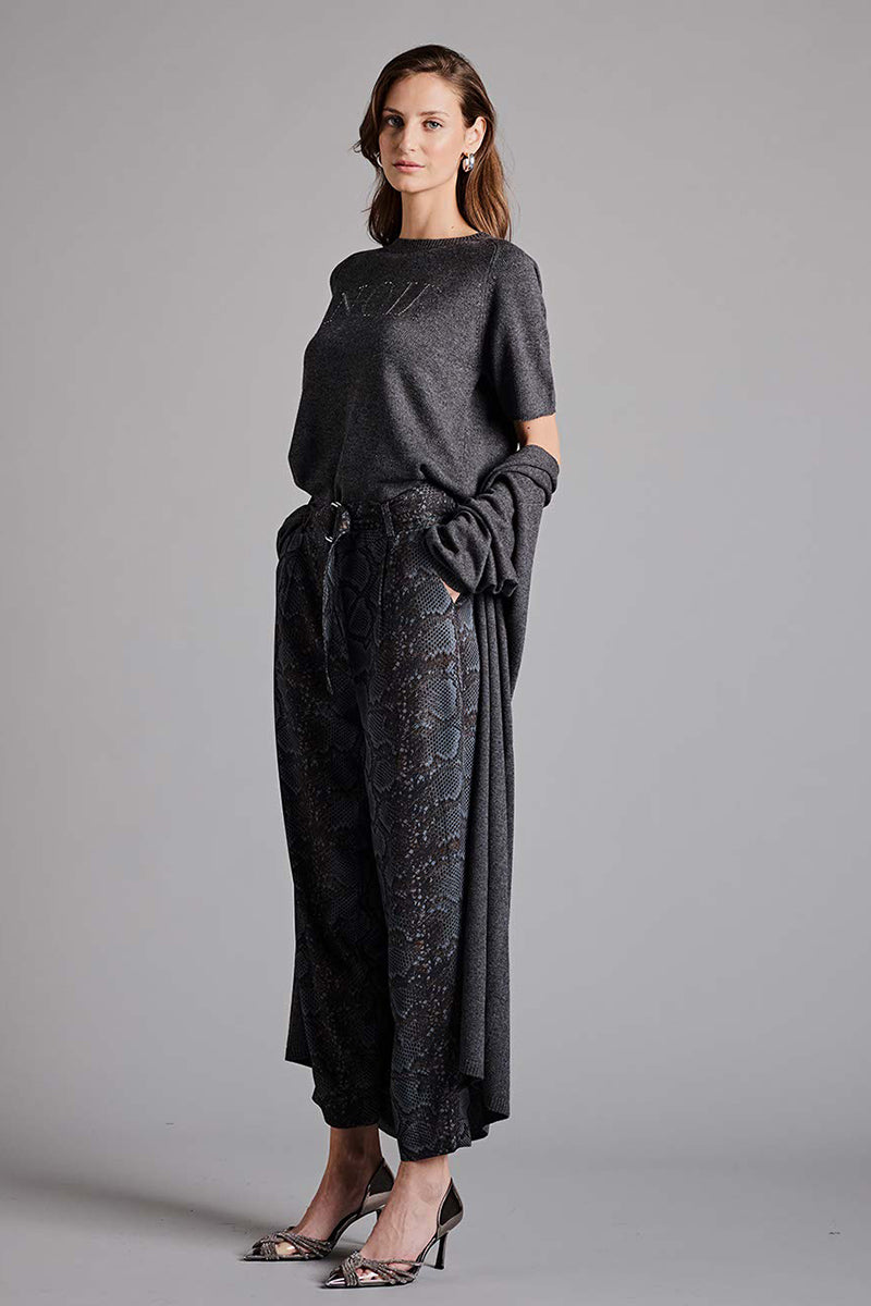 Knitted shirt with cashmere