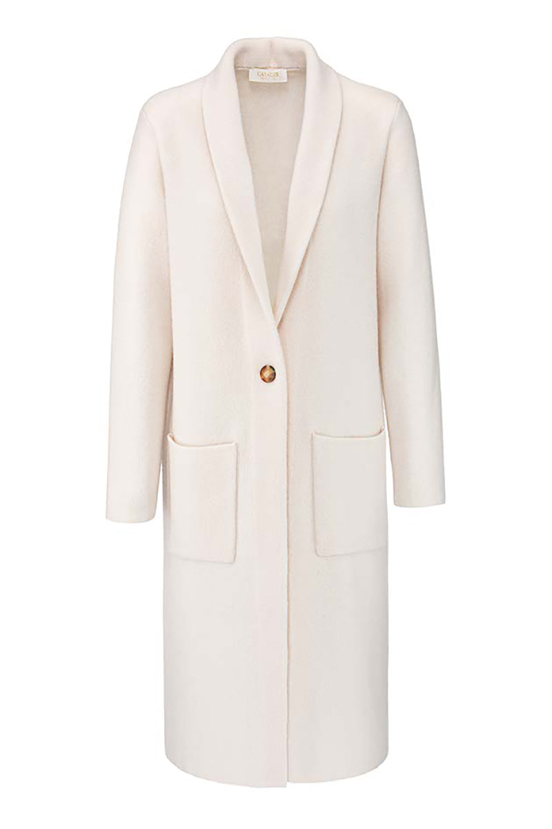 Knitted coat in merino wool