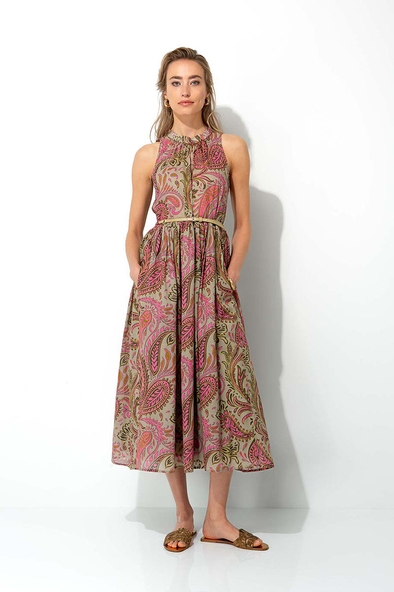 Paisley cotton voile dress