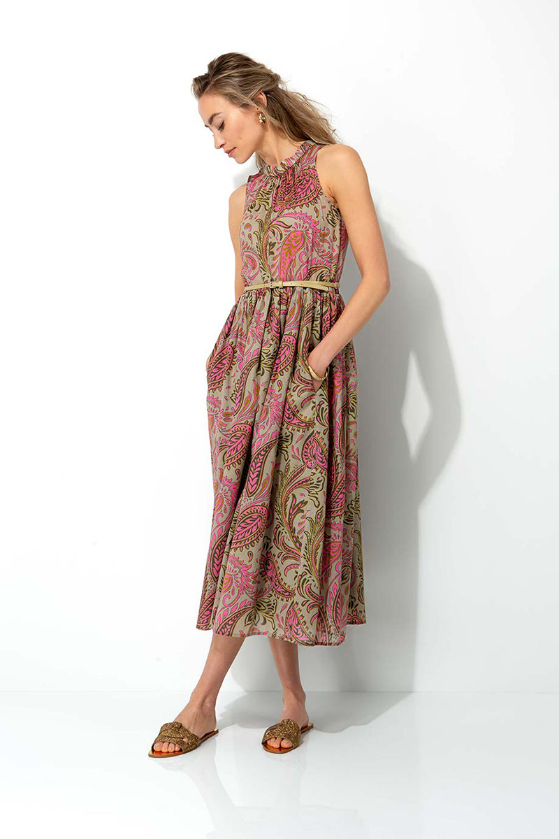 Paisley cotton voile dress