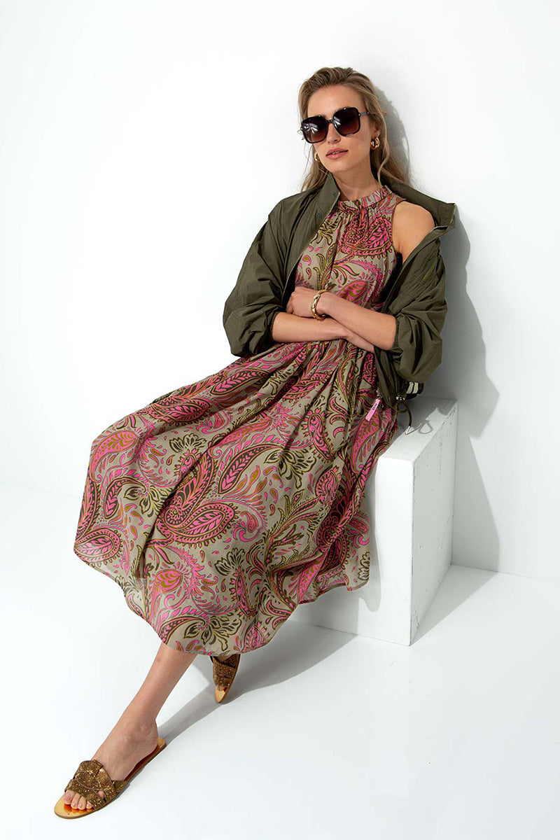 Paisley cotton voile dress