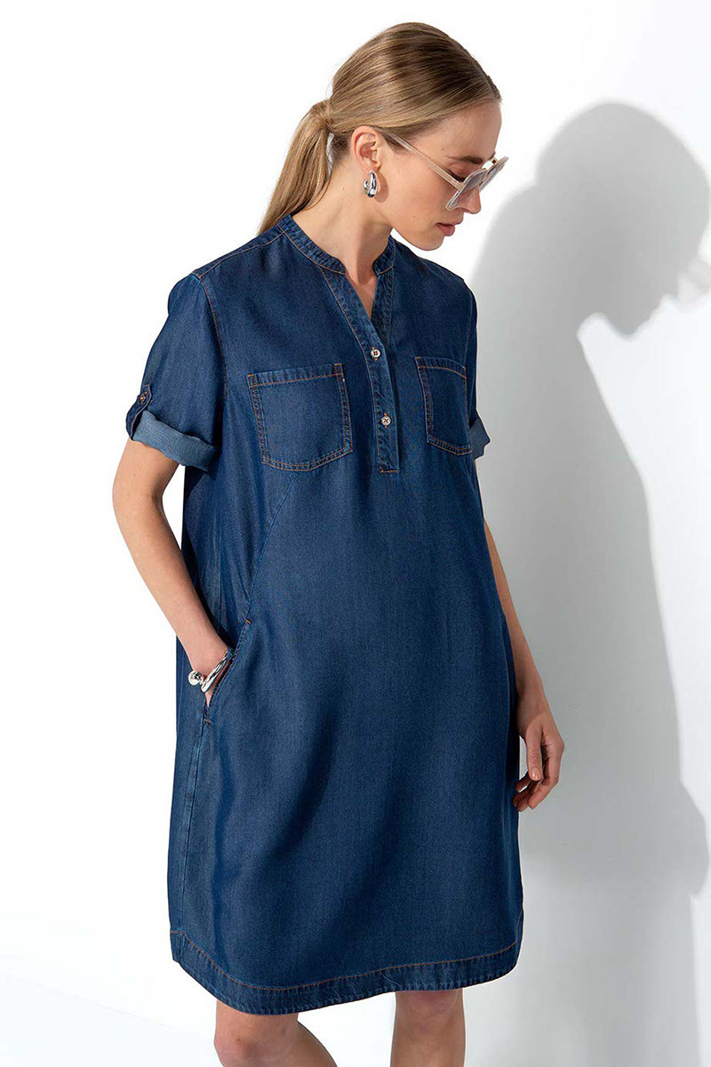Dress in lyocell denim