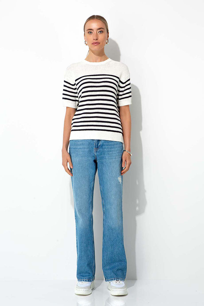 Shirt in cotton-linen blend