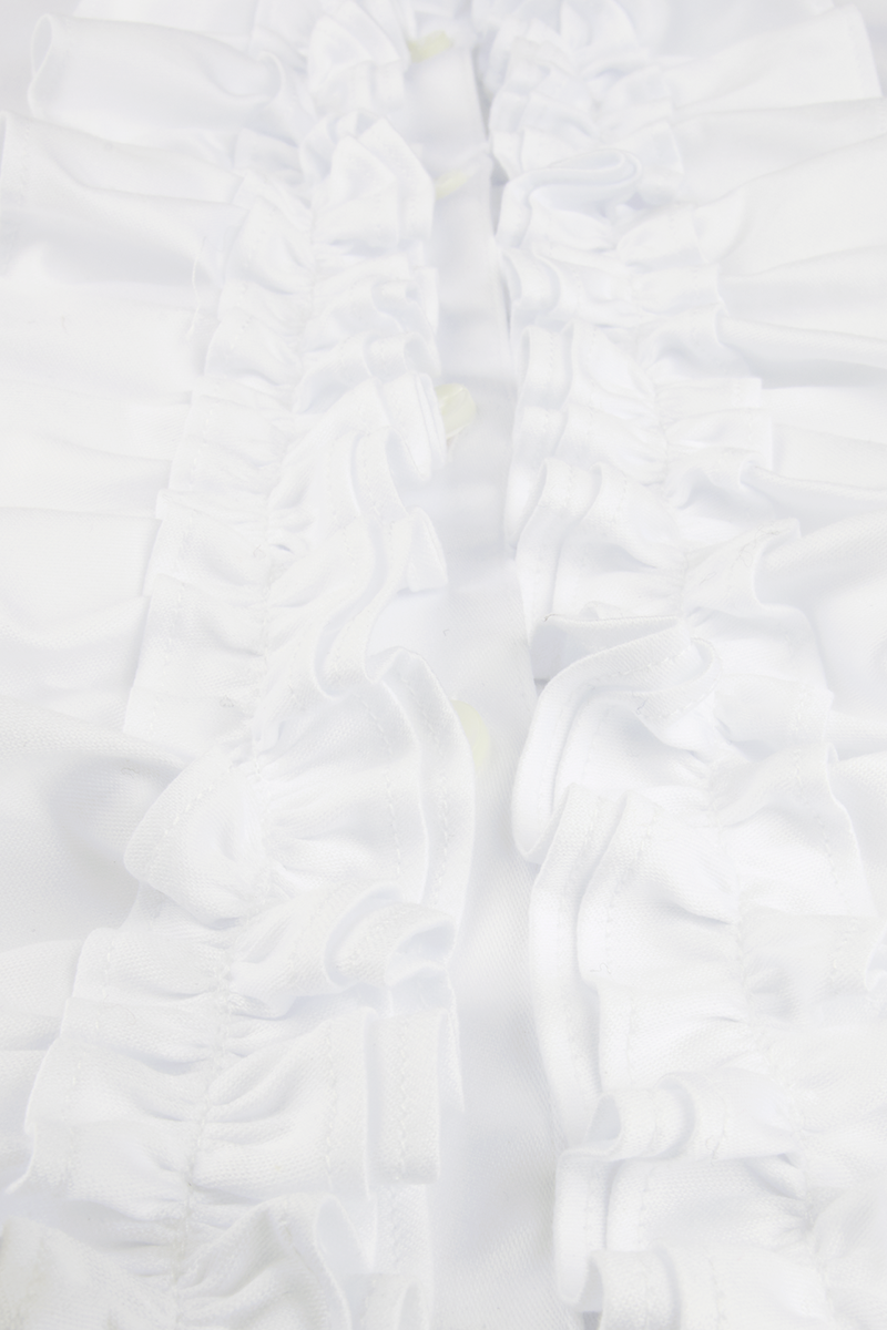 Illy blouse with chest ruffles