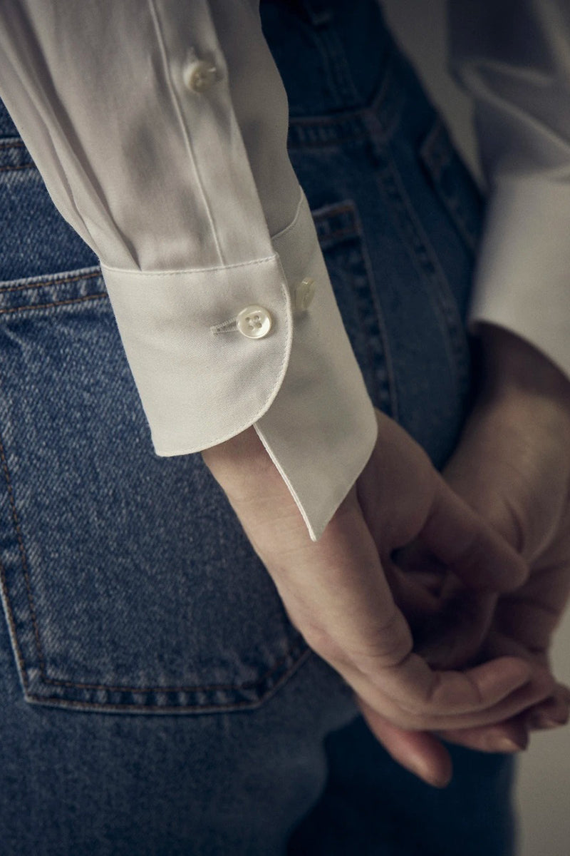 Ingrid stretch shirt with wide collar