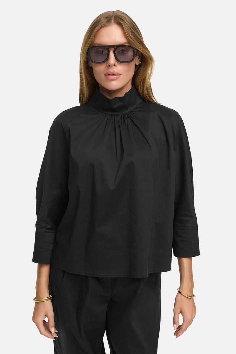 Blouse in cotton stretch