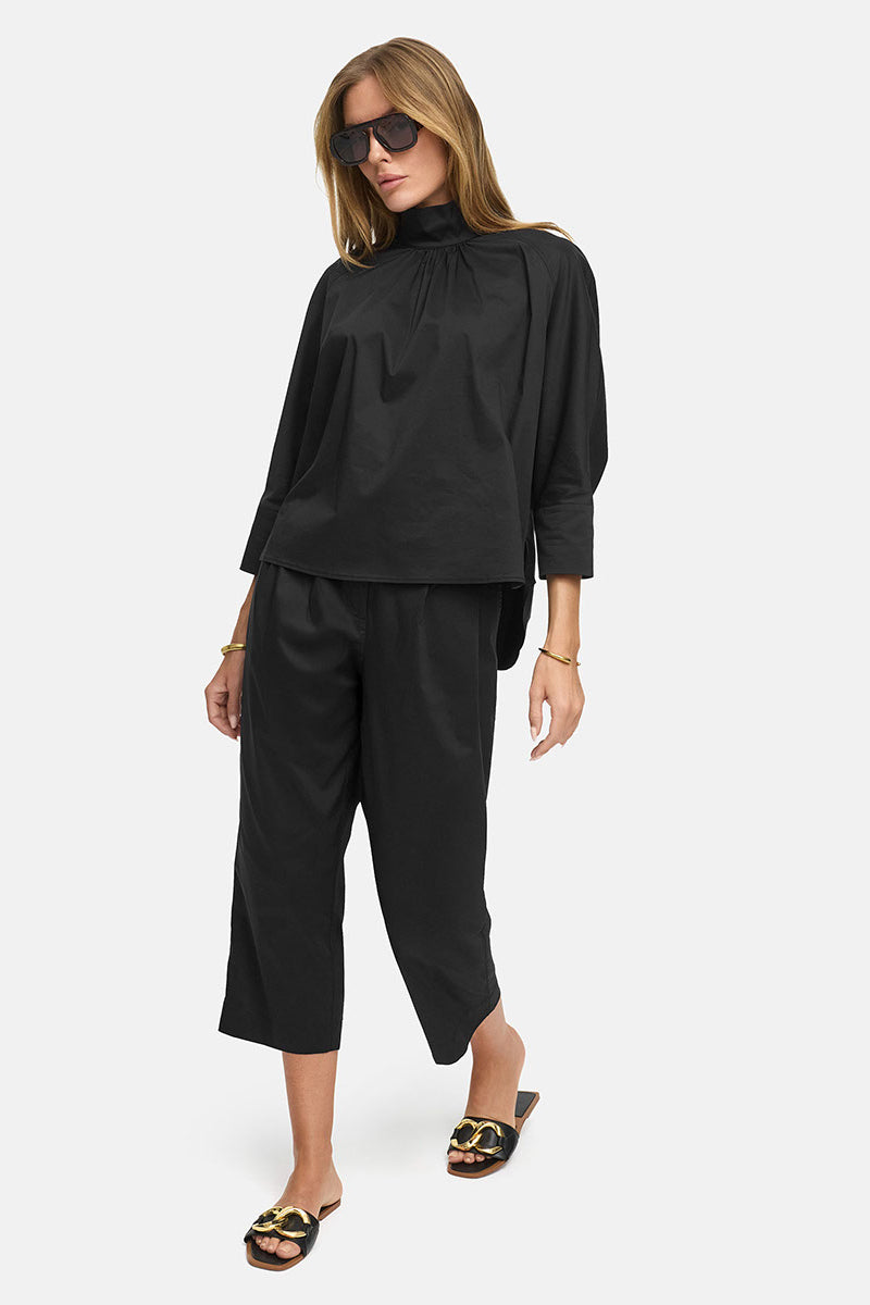 Blouse in cotton stretch