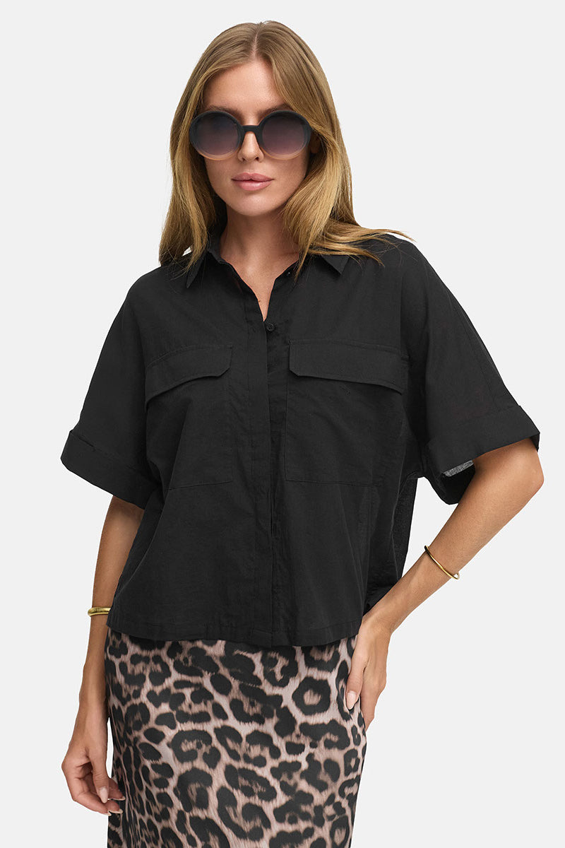 Blouse in cotton voile