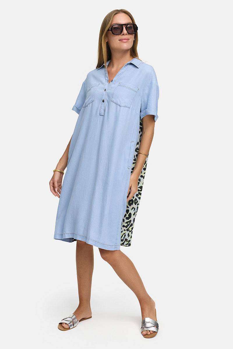 Dress in  denim lyocell