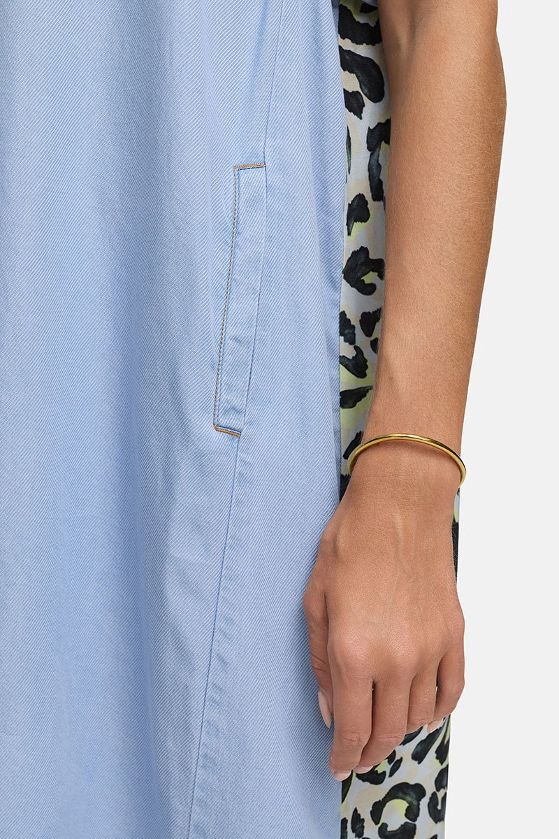 Dress in  denim lyocell