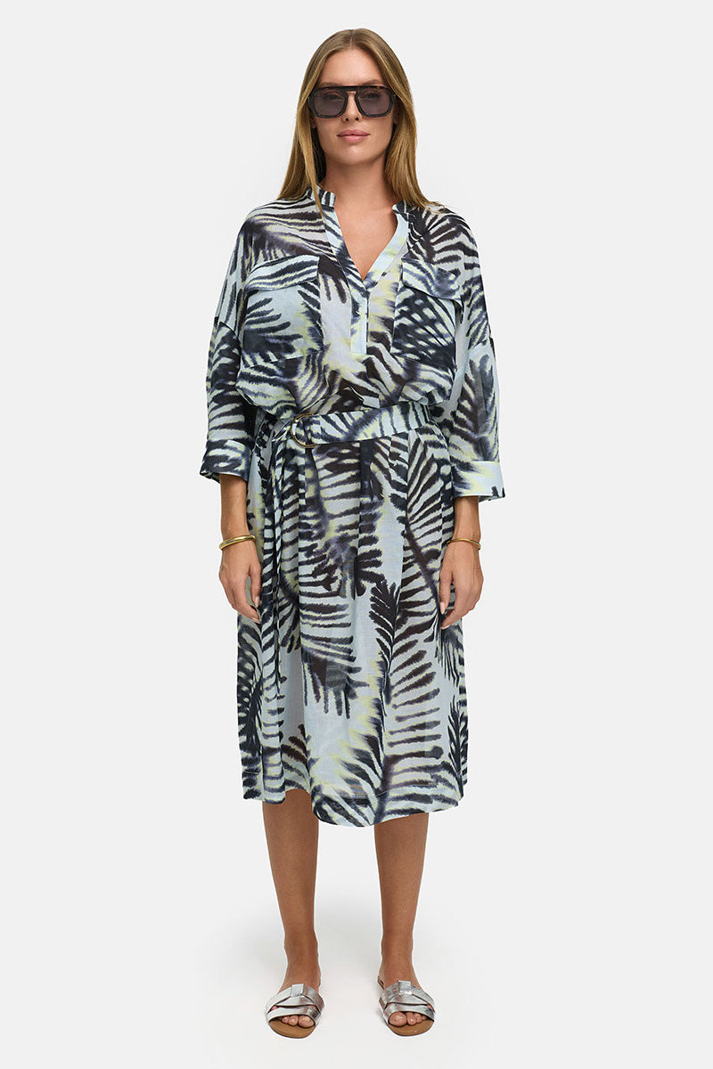 Dress in cotton voile with print