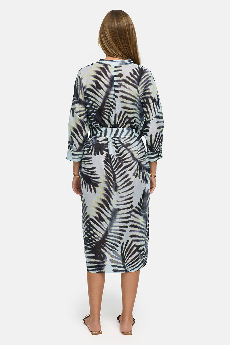 Dress in cotton voile with print