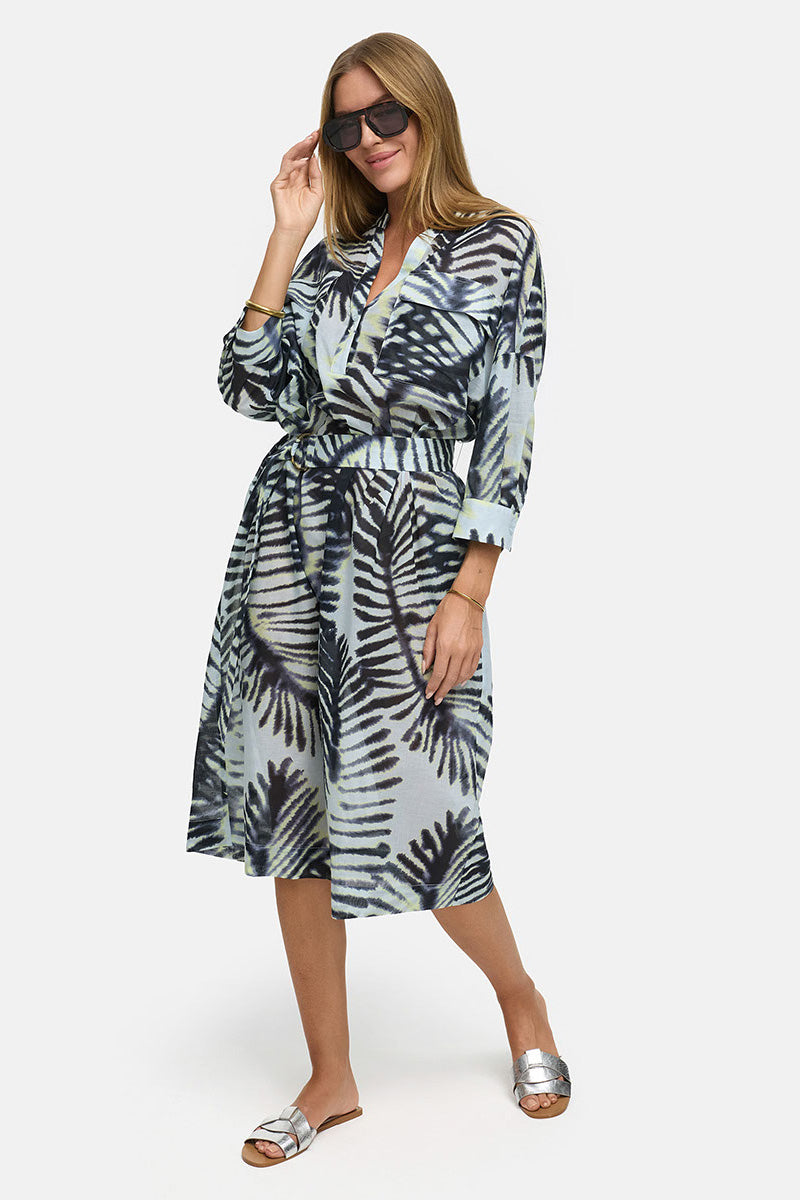 Dress in cotton voile with print