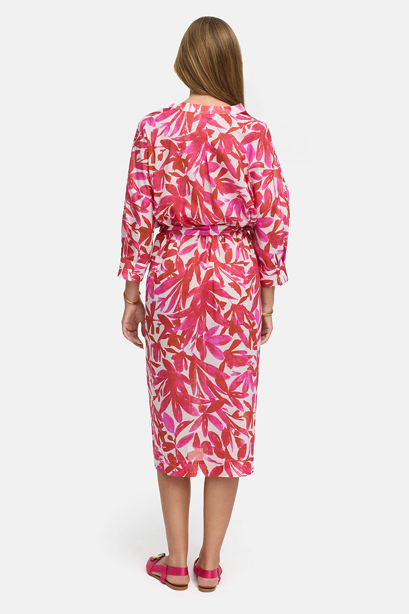 Dress in cotton voile with print
