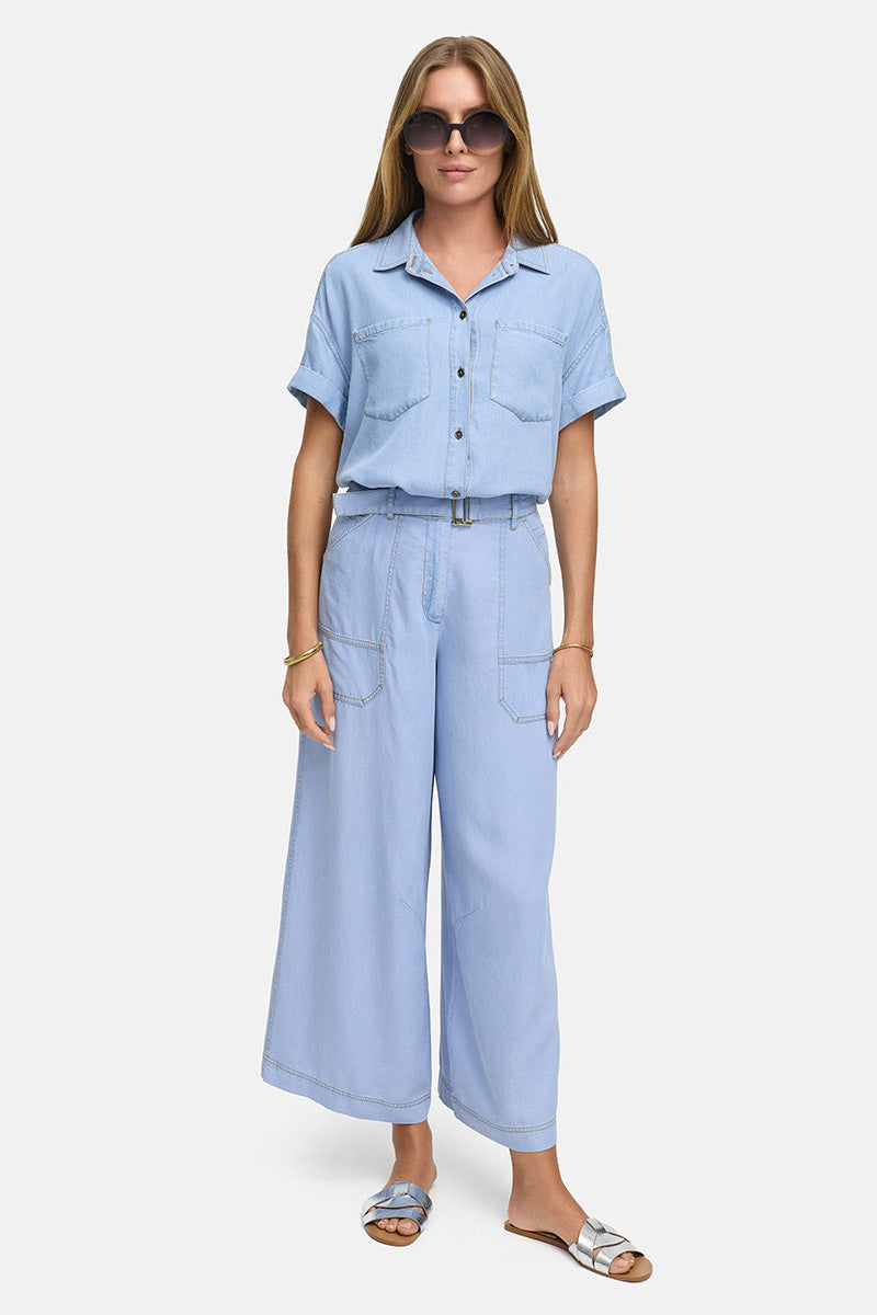 Pants in denim lyocell